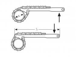 Ланцюговий ключ ROTHENBERGER Heavy Duty 168 мм 0
